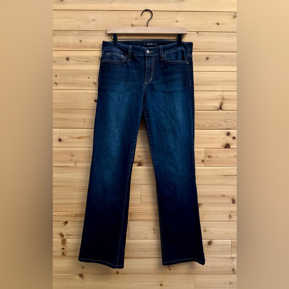 Joes Jeans Size 31/12 Mid Rise Dark Wash Bootcut Cotton Lycra Blend Jeans
